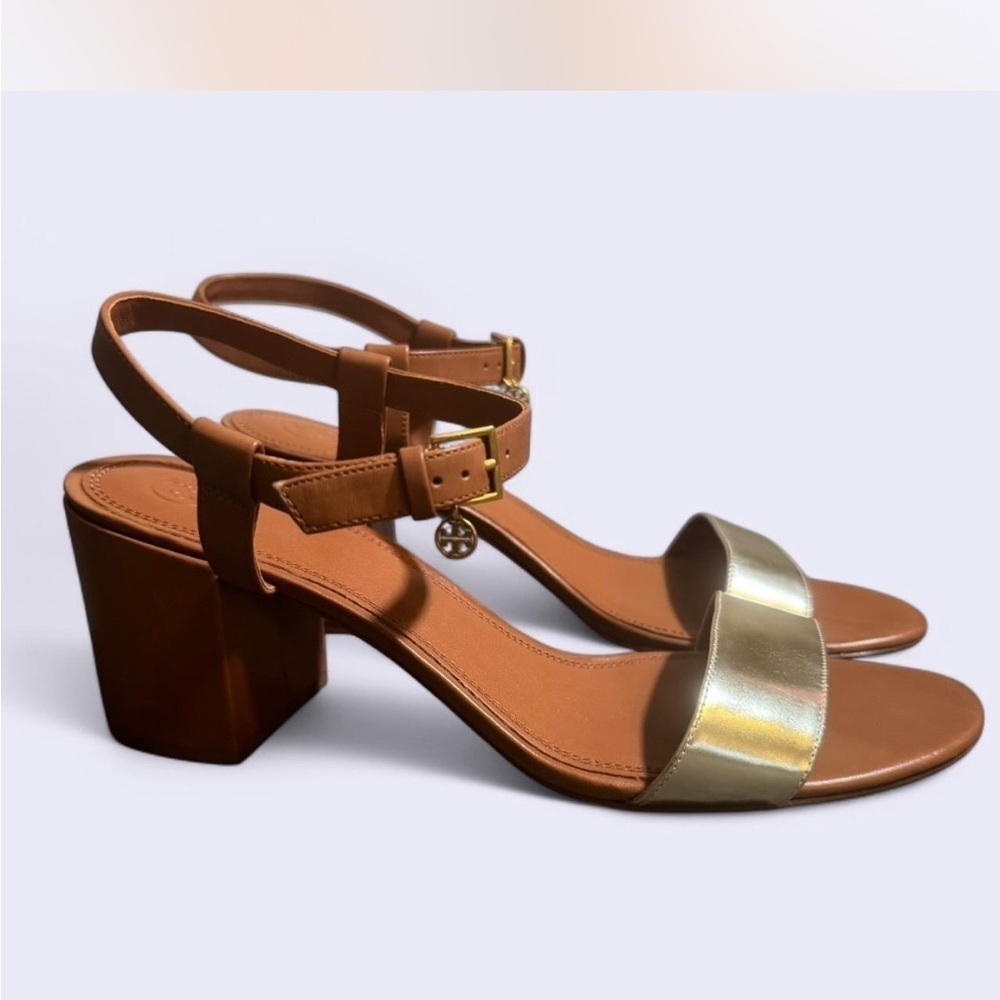 Tory Burch Laurel Leather Block Heel Sandals